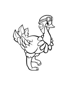 Ostrich coloring page