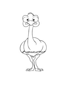 Ostrich coloring page