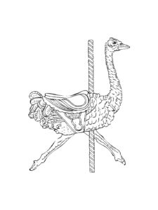 Ostrich coloring page