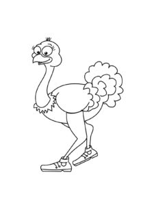 Ostrich coloring page