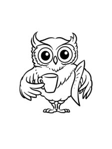 Owl coloring page