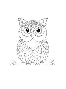 Owl coloring page