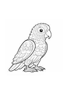 Parrot coloring page