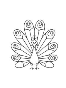 Peacock coloring page