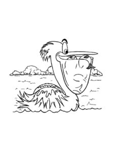 Pelican coloring page