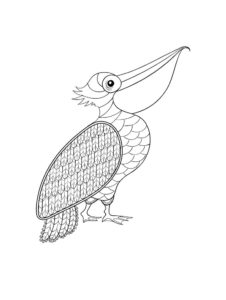 Pelican coloring page