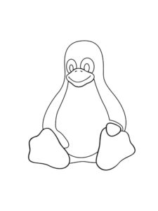 Penguin coloring page