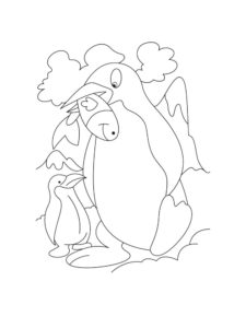 Penguin coloring page