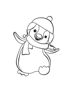 Penguin coloring page