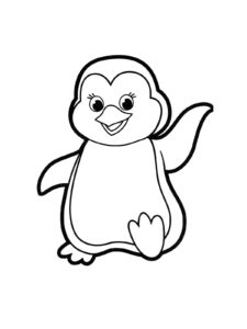 Penguin coloring page