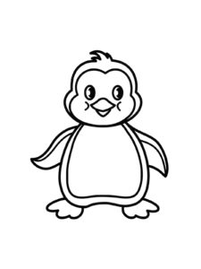 Penguin coloring page