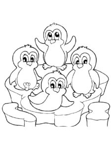 Penguin coloring page