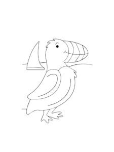 Puffin coloring page