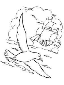 Seagull coloring page