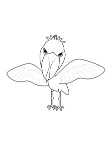 Shoebill coloring page