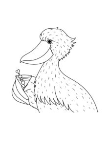 Shoebill coloring page