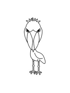 Shoebill coloring page