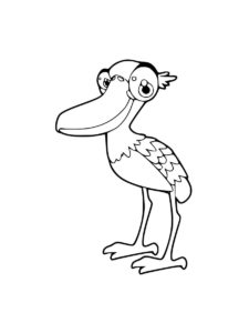 Shoebill coloring page