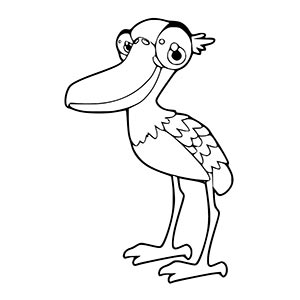 Shoebill coloring pages