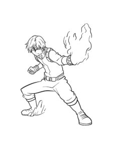 Shoto Todoroki coloring page