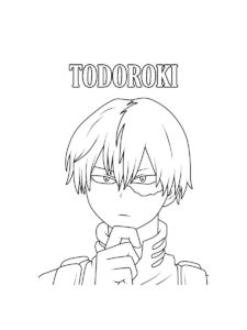 Shoto Todoroki coloring page