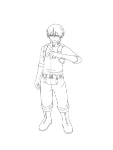 Shoto Todoroki coloring page