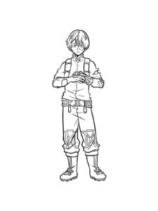 Shoto Todoroki coloring page