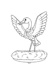 Stork coloring page