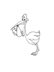 Stork coloring page