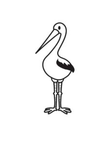 Stork coloring page