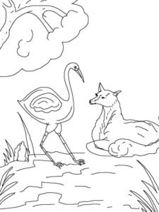 Stork coloring page