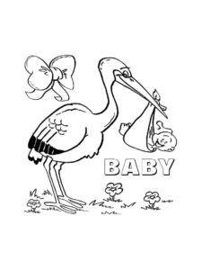 Stork coloring page