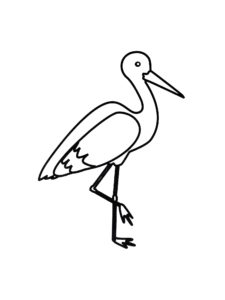 Stork coloring page