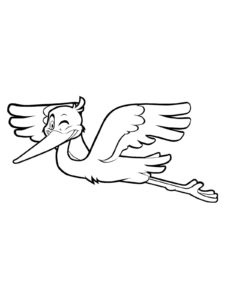 Stork coloring page