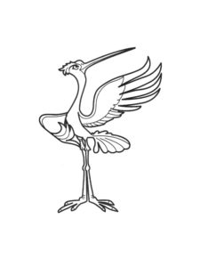 Stork coloring page