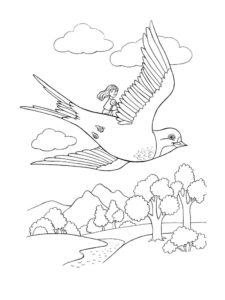 Swallow coloring page