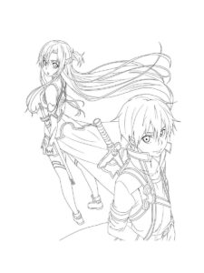 Sword Art Online coloring page