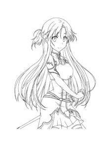 Sword Art Online coloring page