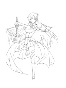 Sword Art Online coloring page