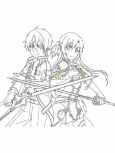 Sword Art Online coloring page