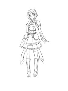 Sword Art Online coloring page