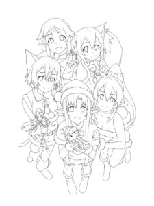 Sword Art Online coloring page