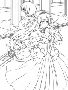 Sword Art Online coloring page