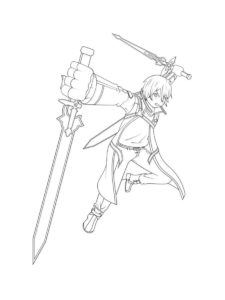 Sword Art Online coloring page