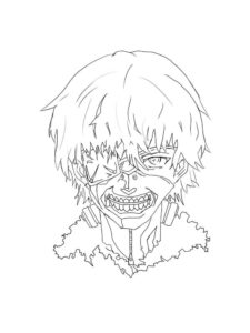 Tokyo Ghoul coloring page