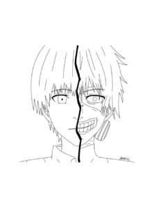 Tokyo Ghoul coloring page