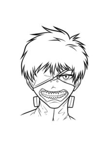 Tokyo Ghoul coloring page