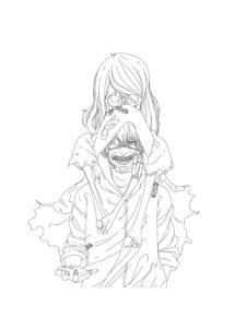 Tokyo Ghoul coloring page