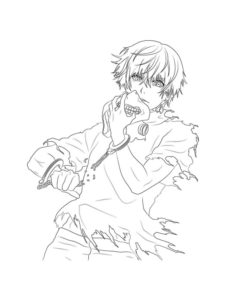 Tokyo Ghoul coloring page