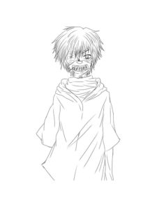 Tokyo Ghoul coloring page